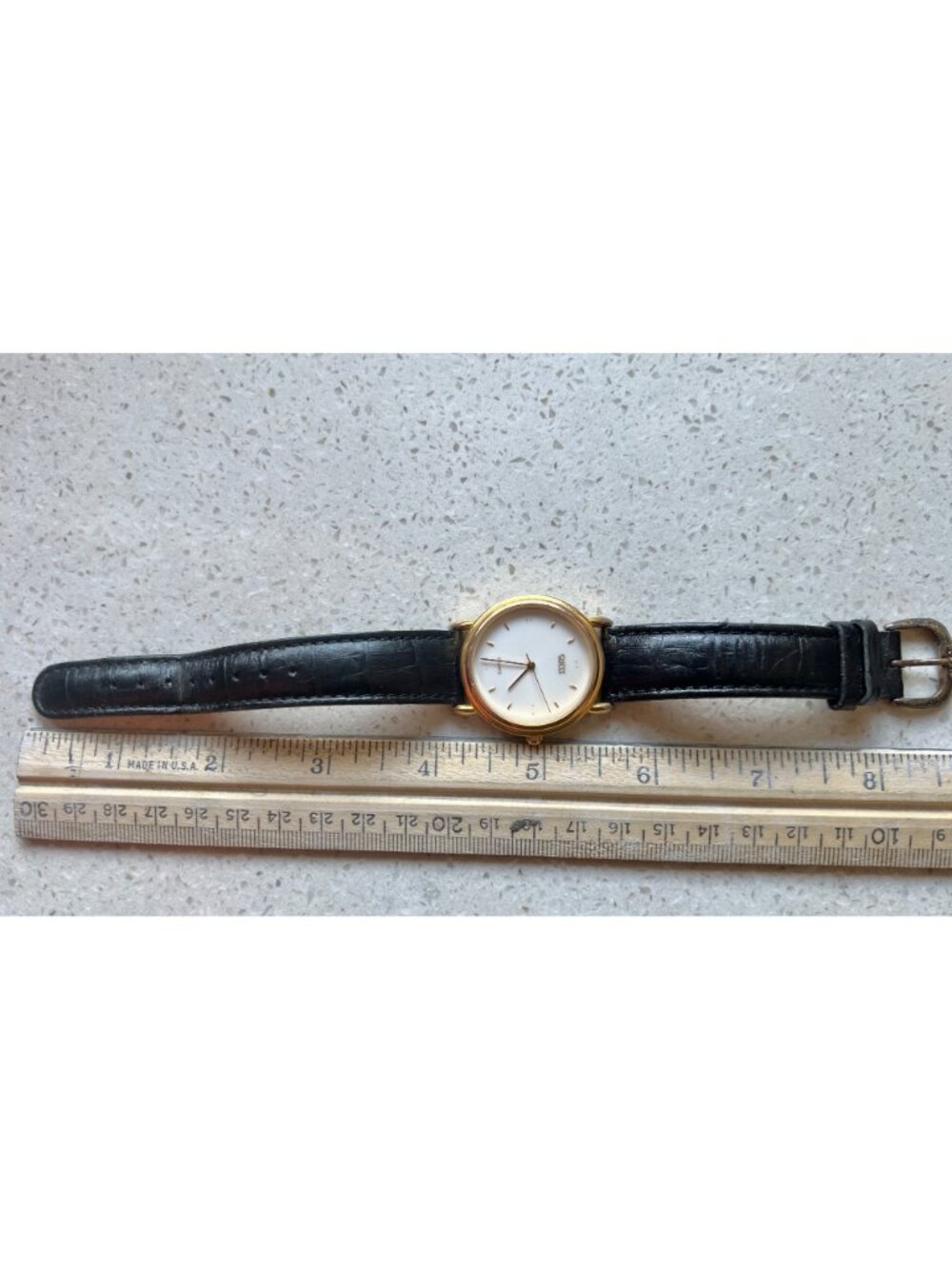 Guess Quartz Watch Women's 5.5 - 7" wrist Fossil Leather Band 1989 Gold Tone - Picture 3 of 8
